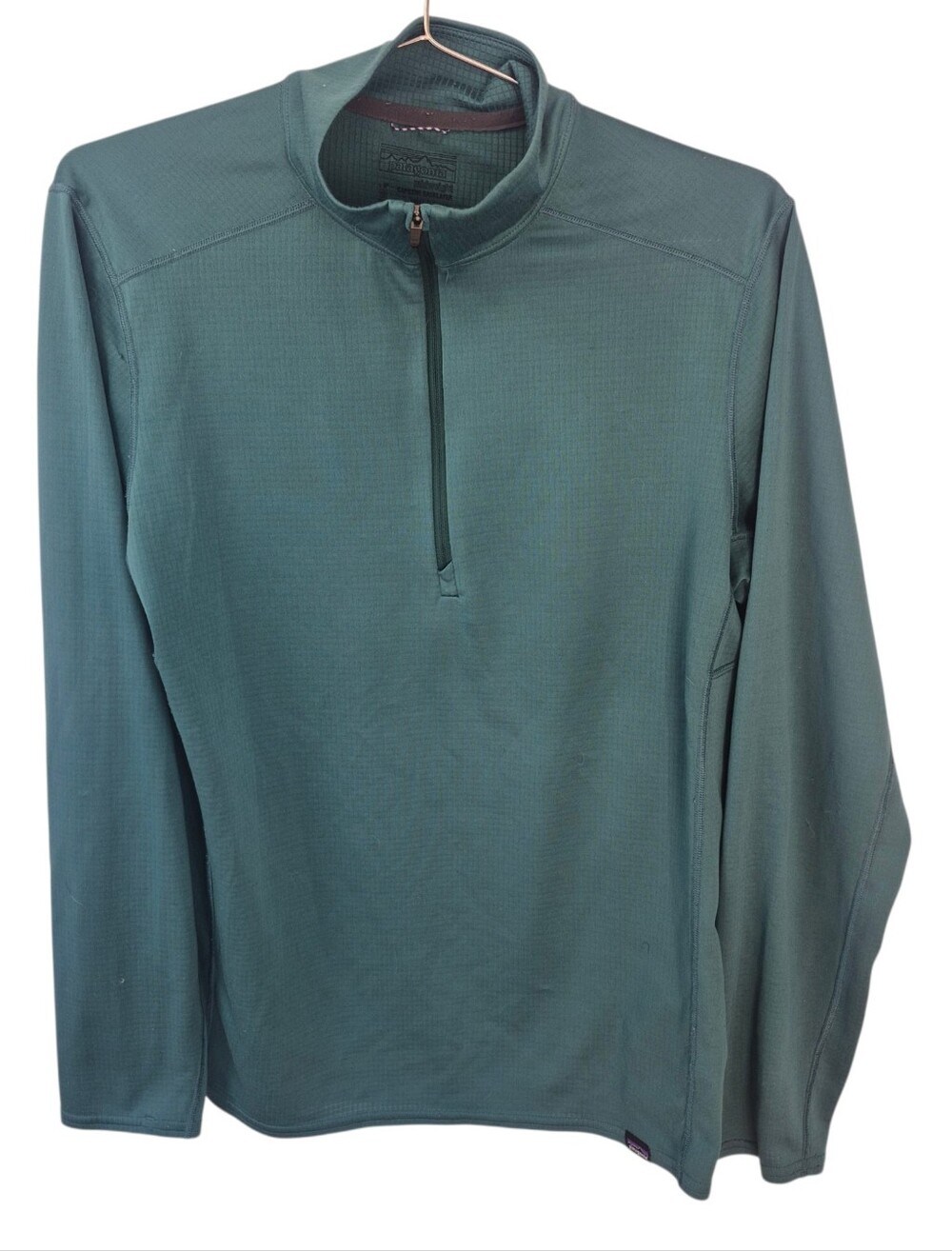 Patagonia Midweight Capilene Baselayer Green Blue Size Medium Polartec Pullover